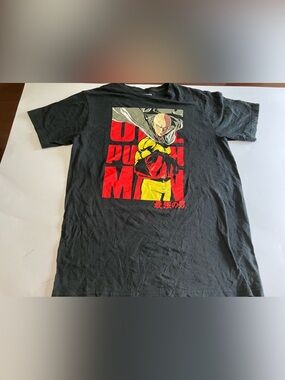 One Punch Man Viz Media T Shirt - Saitama Manga Adult T-Shirt Sz L Graphic Tee